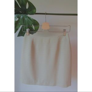 Vintage Light Green & Cream Plaid Skirt